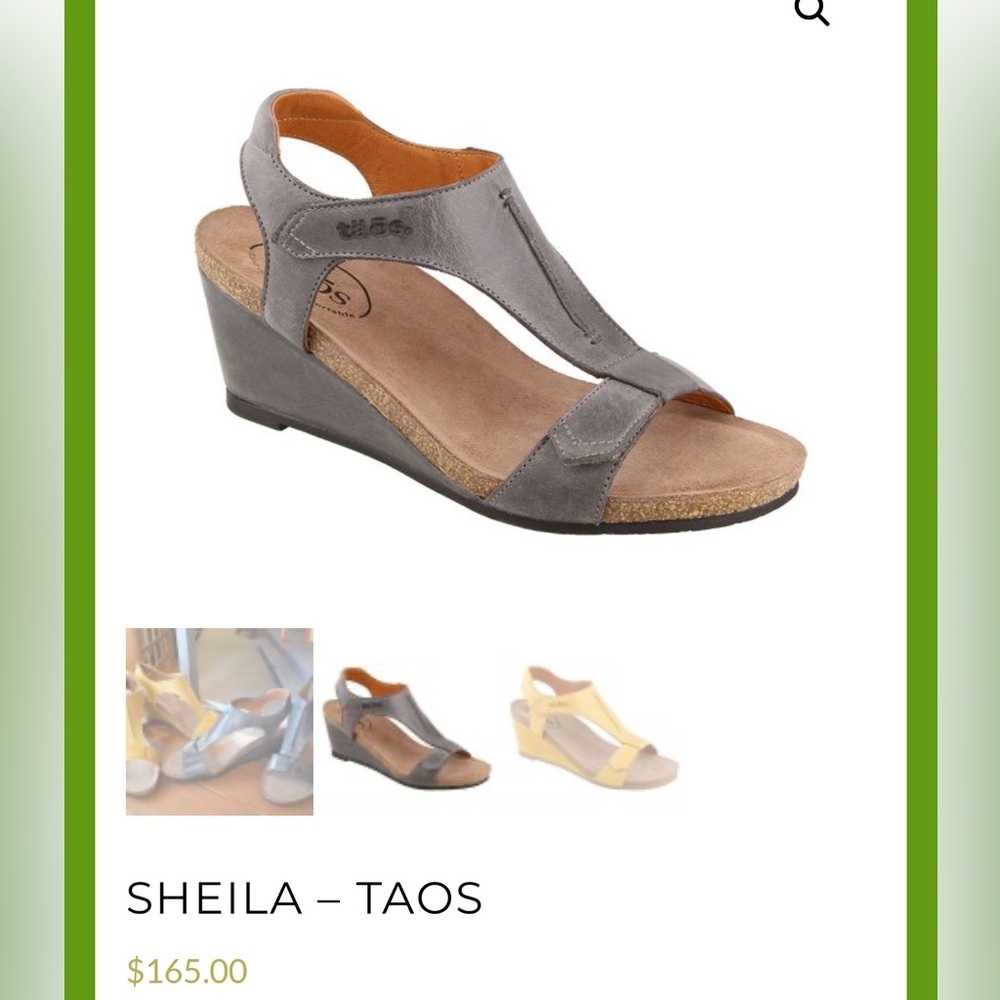 Taos Footwear Gray Leather T-Strap Sandals - Picture 2 of 12